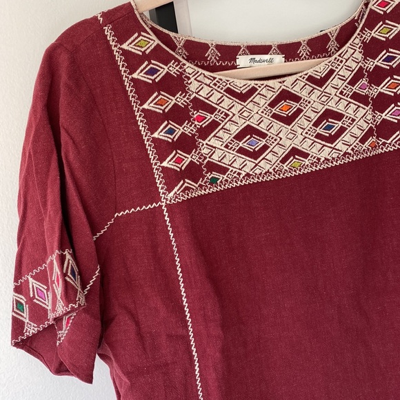 Madewell Top. Size L. Color Burgundy - Picture 4 of 4